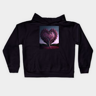 valentine's day tree Kids Hoodie